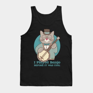 Cool Banjo Cat Tank Top